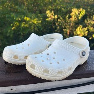 White Slip-On Crocs